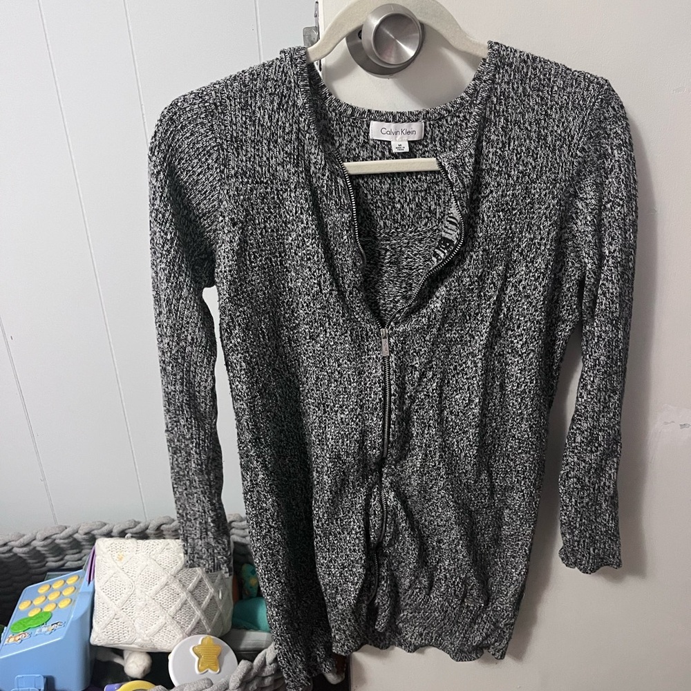 Calvin Klein Black and Gray Women's Jacket